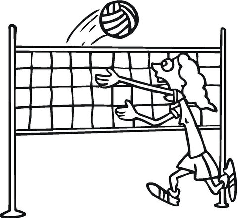 Volleyball  Coloring Page